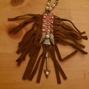 Hippie thunderbird necklace.